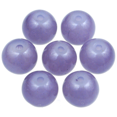 Koraliki kulki ala jadeit / szklane / j.fioletowe / 8mm / 50szt-13001