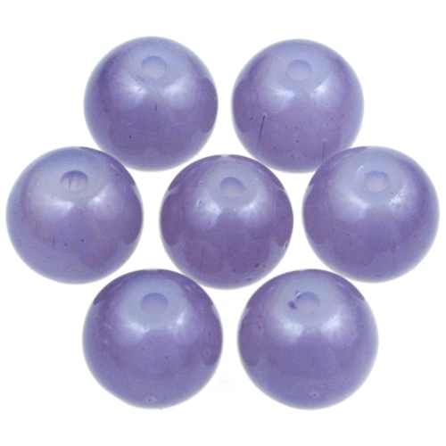 Koraliki kulki ala jadeit / szklane / j.fioletowe / 8mm / 50szt-13001