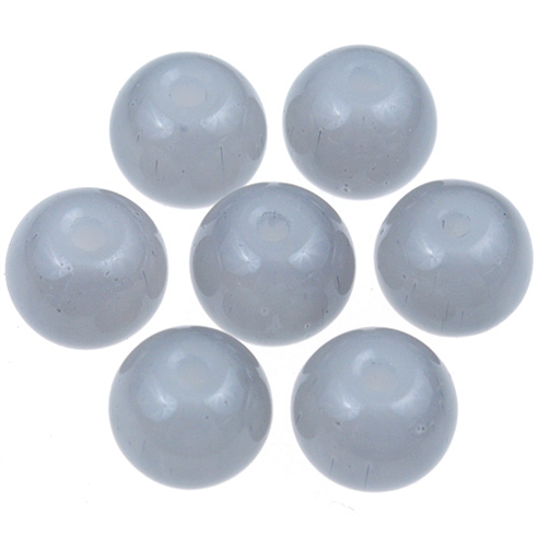 Koraliki kulki szklane jadeitowe / szklane / szare / 8mm / 50szt-13005