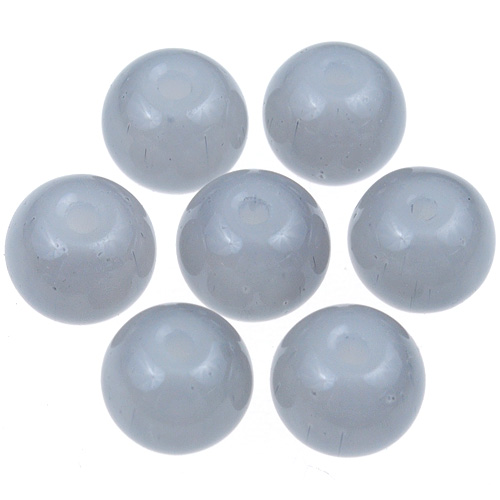 Koraliki kulki szklane jadeitowe / szklane / szare / 8mm / 50szt-13005