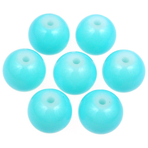 Koraliki kule powlekane / szklane / j.niebieskie / 8mm / 50szt-13040