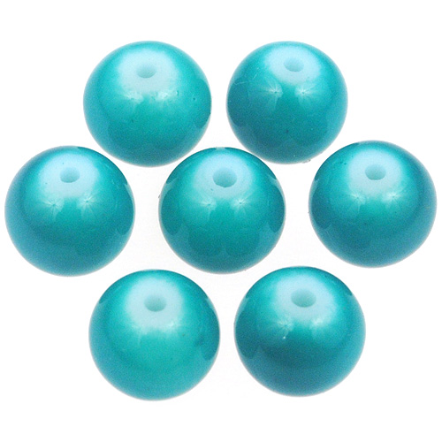 Koraliki kule powlekane / szklane / morskie, zielone / 8mm / 50szt-13042