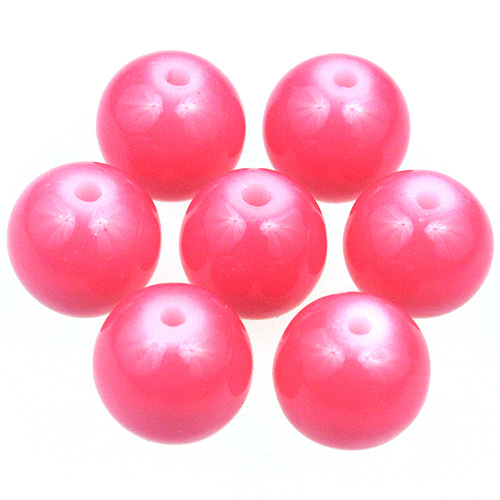 Koraliki kule powlekane / szklane / koralowe, czerwone / 8mm / 50szt-13043