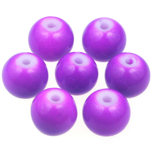 Koraliki kule powlekane / szklane / fioletowe / 8mm / 50szt-13020