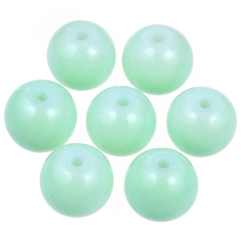 Koraliki kule powlekane / szklane / miętowe / 8mm / 50szt-7599