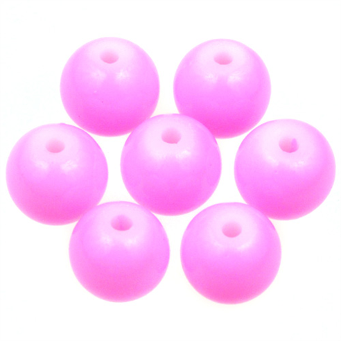 Koraliki kule powlekane / szklane / j.różowe / 8mm / 50szt-7441