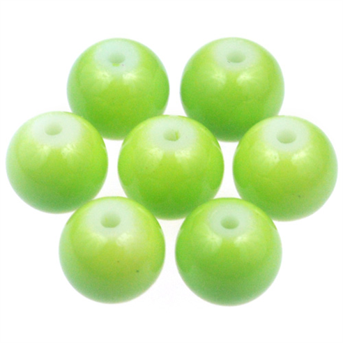 Koraliki kule powlekane / szklane / j.zielone / 8mm / 50szt-7442