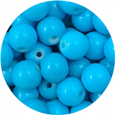 Koraliki kule powlekane / szklane / niebieskie / 8mm / 50szt