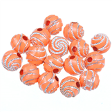 Koraliki kulki kwiatki róże / akrylowe / pomarańczowe / 8mm / 50szt