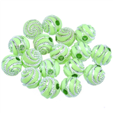 Koraliki kulki kwiatki róże / akrylowe / zielone / 8mm / 50szt