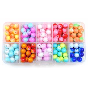 Zestaw koralików w organizerze / koraliki DuoColor /  200 elem.-8887