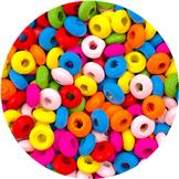 Miks koraliki płaskie dyski / drewniane / 5x2.5mm / 8,1g / 300szt