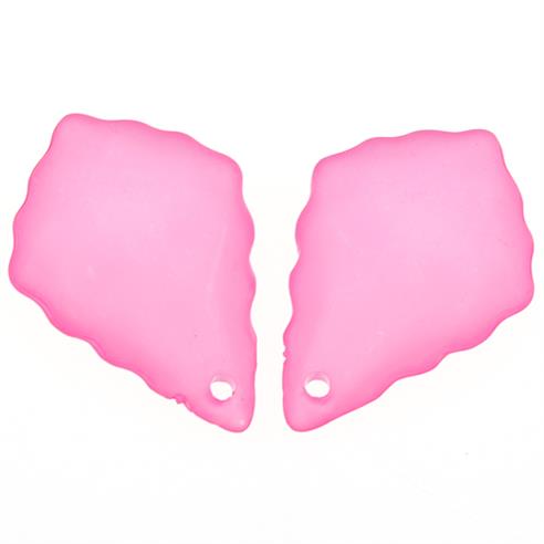 Koraliki barokowe stylowe mrożone / akrylowe / różowe / 21x15mm / 4szt-7028