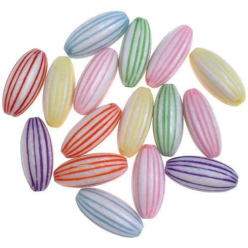 MIX koraliki owale / akrylowe / multikolor / 13x5mm / 50szt-12852