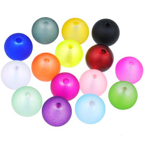 Koraliki kule mrożone kulki / szklane / multikolor / 8mm / 35,6g / 50szt-8737