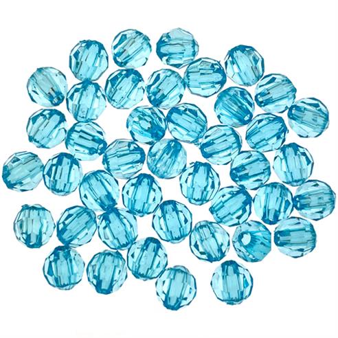 Koraliki fasetowane diamenciki / akrylowe / turkus / 6mm / 10,2g / 100szt-13110