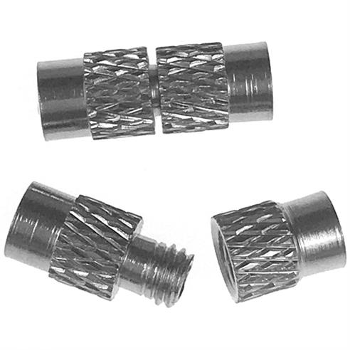 Zapięcie skręcane zakręcane / stop metalu / srebrny / 12x4mm / 10kpl-12111