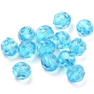 Koraliki fasetowane diamenciki / akrylowe / turkus / 6mm / 10.2g / 100szt-13147