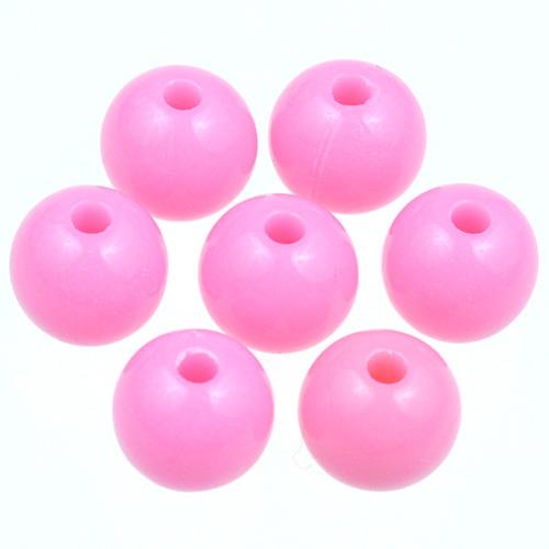 Koraliki kulki pastelowe / akrylowe / różowe / 8mm / 13,4g / 50szt-7890