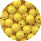 Koraliki kulki pastelowe / akrylowe / żółte / 8mm / 13,5g / 50szt