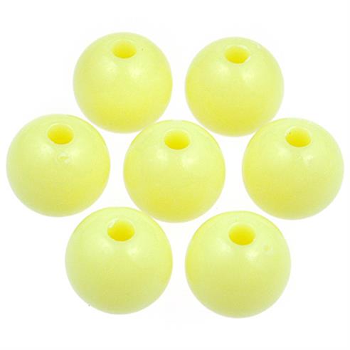 Koraliki kulki pastelowe / akrylowe / żółte / 8mm / 13,5g / 50szt-7892