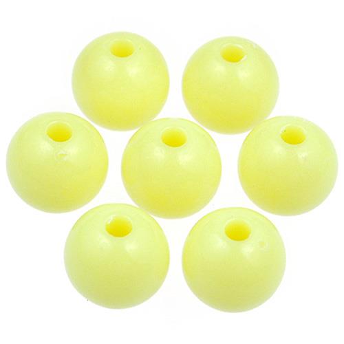 Koraliki kulki pastelowe / akrylowe / żółte / 8mm / 13,5g / 50szt-7892