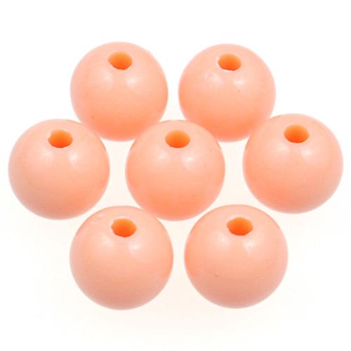 Koraliki kulki pastelowe / akrylowe / j.pomarańczowe / 8mm / 14,0g / 50szt-7894