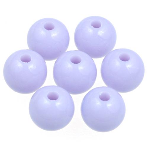 Koraliki kulki pastelowe / akrylowe / fioletowe / 13,6g / 50szt-7895