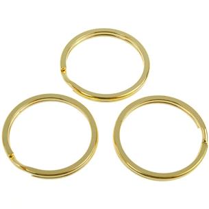 Baza breloka breloczek kółko / stop metalu / złoty / 25mm / 6szt-11405