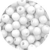 Koraliki kulki gładkie / akrylowe / 6mm / białe / 100szt