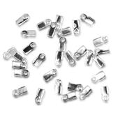 Zaciski końcówki do sznurków rzemieni / metalowe / srebrne / 6mm / 6.0g / 220szt