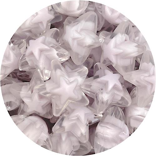 Koralik w koraliku gwiazda gwiazdka / akrylowe / fioletowe / 16x9.5mm / 10szt-13182