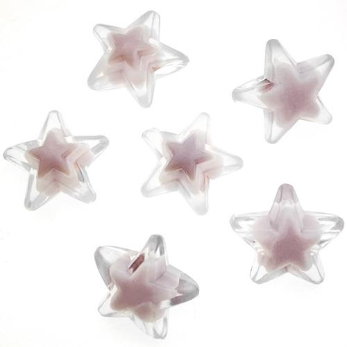 Koralik w koraliku gwiazda gwiazdka / akrylowe / fioletowe / 16x9.5mm / 10szt-13183