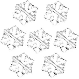 Koraliki śnieżynki płatek śniegu / akrylowe / 12x2.5mm / 8.5g / 50szt-13187