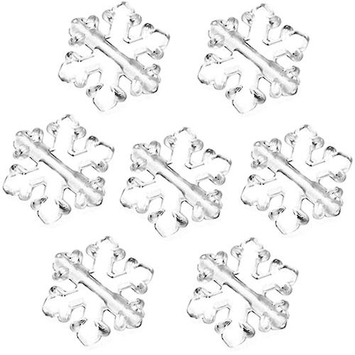 Koraliki śnieżynki płatek śniegu / akrylowe / 12x2.5mm / 8.5g / 50szt-13187