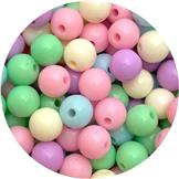 MIX koraliki akrylowe gładkie / multikolor / 8mm / 50szt