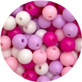 MIX koraliki akrylowe gładkie / multikolor / 8mm / 50szt