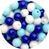 MIX koraliki akrylowe gładkie / multikolor / 8mm / 50szt