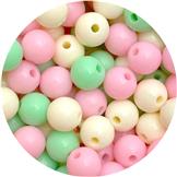MIX koraliki akrylowe gładkie / multikolor / 8mm / 50szt