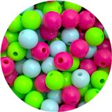 MIX koraliki akrylowe gładkie / multikolor / 8mm / 50szt