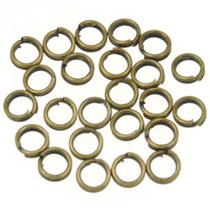 Kółeczka montażowe ogniwka podwójne / metalowe / brązowe / 4mm / 5.0g / 100szt-5499