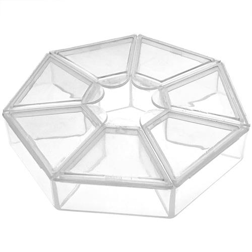 Organizer pudełko na koraliki półfabrykaty ozdoby / biały, przezroczysty / 85x18mm-13245