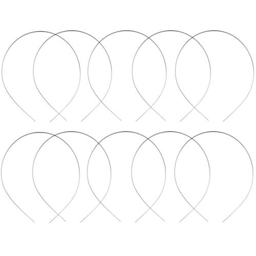 Baza opaski do włosów 120-125mm / metalowa / srebrna / 10szt-13249