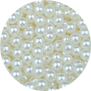 Koraliki kulki perełki perły / akrylowe / ecru / 6mm / 10.0g / 100szt-11254