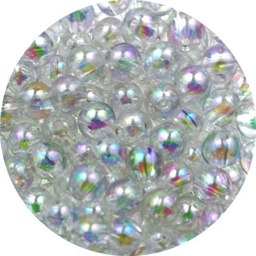 Koraliki opalizujące kulki / akrylowe / 6mm / 10.3g / 100szt-12400
