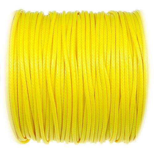 Sznurek jubilerski snake powlekany / syntetyczne / żółty / 2mm / 10m-10885