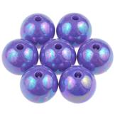 Koraliki opalizujące 10mm / akrylowe / fioletowe / 6szt