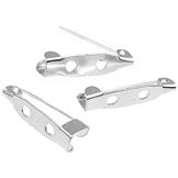 Zapięcie do broszki / metalowe / srebrne / 20x5x5mm / 100szt