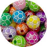 MIX koraliki piłki piłeczki do gry w futbol football / akrylowe / 10mm / 20szt