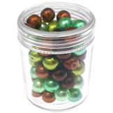 MIX zestaw koraliki szklane perełki 8mm 70szt w słoiczku